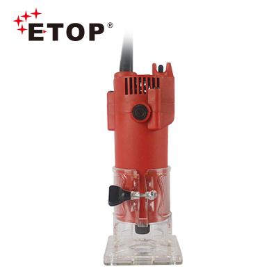 China ETOP Router Trimmer 800W 30000rpm Motor Trimmer Hand Wood Cutting Machine Electric Woodworking Router for sale