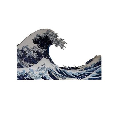 China Yingli Sea Wave Easy Wholesale Decorative Sticker Die Cut Sticker Laptop Sticker for sale