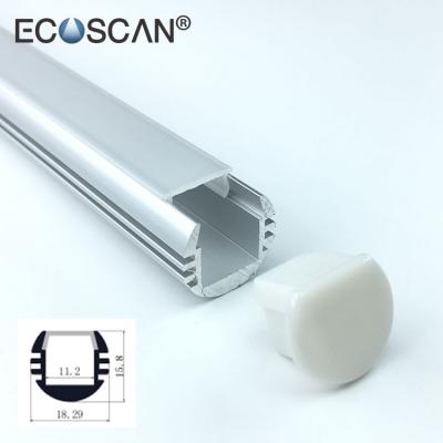 China Round Aluminum Heatsink Ecoscan 11.2mm Extrusion Profile For Led Light Bar for sale