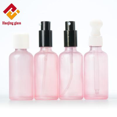 China high quality 30Ml perfume spray bottle essential oil dropper pink glass bottle e-friendly for sale