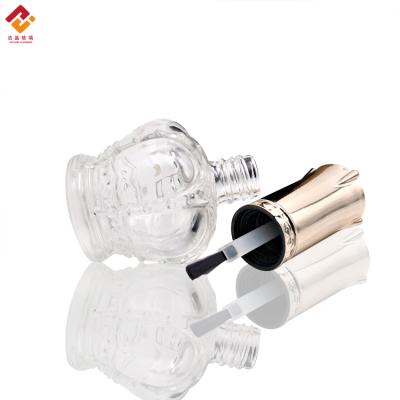 China Wholesale 10ml Clear Empty Nail Polish Container Nail Polish Bottle With Brush for sale