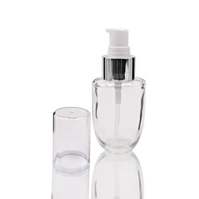 China luxury e-friendly 30ml clear empty lotion pump bottles foundation bottle cosmetic liquid packaging for sale