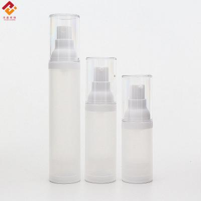 China 20ML 25ML 50ML E-Friendly Portable Travel Set Clear Frosted Cosmetic Airles Vacuum Pump Facial Lotion Packaging Refillable Bottle for sale