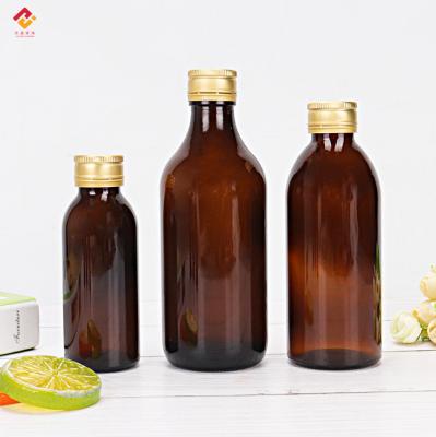 China 20ml 30ml 50ml 100ml 200ml 250ml E - Friendly Brown Grade Glass Pharmaceutical Bottles Syrup Medicine Glass Bottle for sale