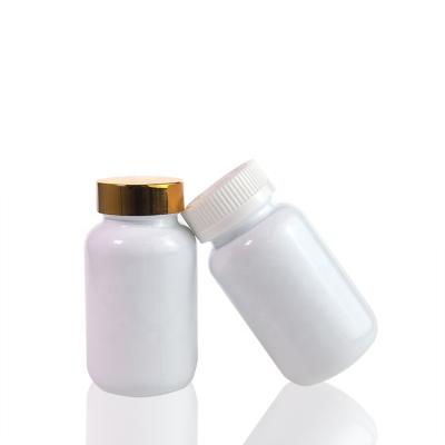 China 120ML Custom Empty Pharmaceutical Capsule Bottle White Glass Medicine Pill Bottles for sale