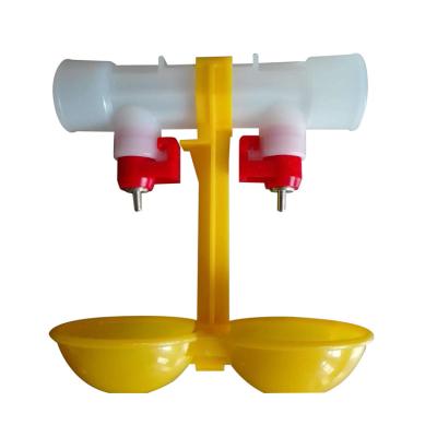 China Low Price Poultry Chicken Hanging Feeder Duck Drinking Water Nipple Drinker With Cup for sale