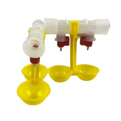 China Hanging Chicken Chicken Drinking Station Poultry Double Cup for sale