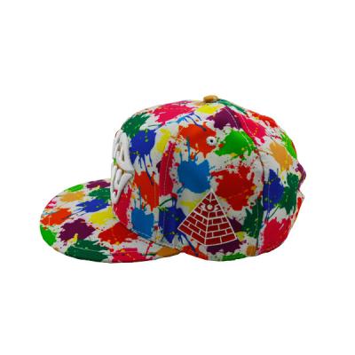 China JOINT Print Pineapple 5 Panel Snapback Camp Hat for sale