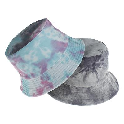 China Wholesale Custom Reversible Colorful Dye Hat Unisex Reversible Colored Bucket Hats Image Fisherman Tie Dye Bucket Hats for sale