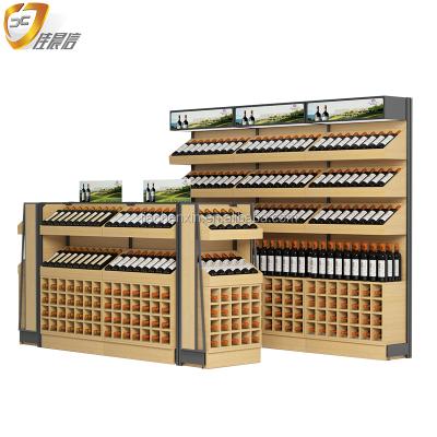 China Supermarket Single-Double-Sided Cosmetic Wall Shelves White Shop Shelves With Led Light for sale