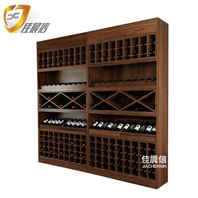 China 2020 Wholesale New Design High Quality Wall Mounted Wooden Wine Rack Single Sided for sale