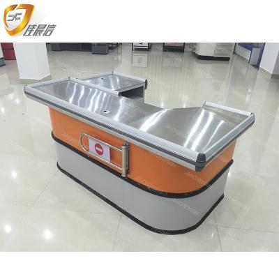 China Grocery Ect Good Quality Good Prices Steel Supermarket Checkout Cashier Counter Table for sale