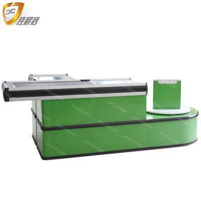 China Good Quality Grocery Ect Style Supermarket Store Concise Cashier Desk Checkout Counter For Sale for sale