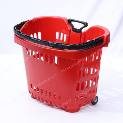 China Good Price Factory Direct Sale Shopping Basket Plastic Basket Grocery Wholesale Shopping Baskets JCX-GWL for sale