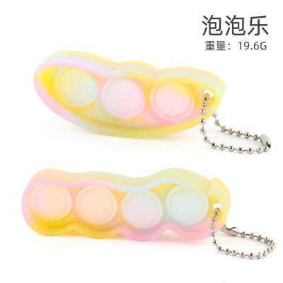 China Toy Creative Squeeze Edamame Squeeze Educational Funny Toy Pressure Decompression Relief Toys With Head Chain Toy for sale