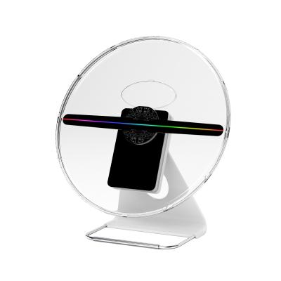 China 30cm Indoor 3D Fan Holographic Projector With Chargeable Battery Inside LED Fan Display for sale