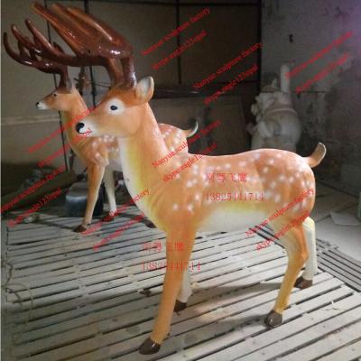 China special attraction elk sculptures statues of fiberglass nature painting as landscape for sale