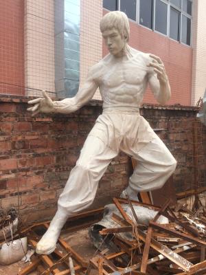 China Props and oddities  fiberglass bruce lee statue/sculpture as decoration in hotel mall display model for sale