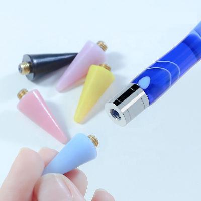 China Replaceable NAIL Pencil Wax Tips For Nail Dotting Pen Picking Absorb Rhinestones Decorations Manicure Tool Supply for sale