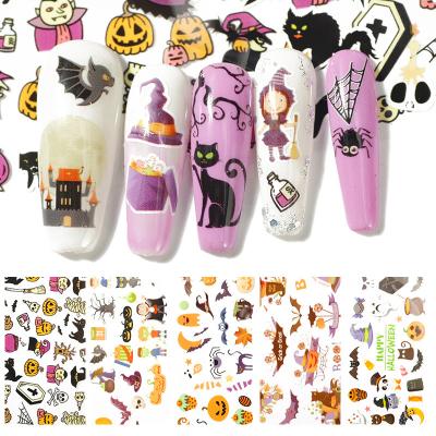 China Nail Art Decorations 1 Box Nail Art Transfer Foil Paper Sticker Christmas Halloween Mixed Festival Design Decal Decoration Manicure Accessories for sale