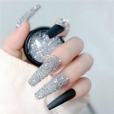 China Diamond Effect Nail Glitter Powder Decoration Dust Dye Crushed Dye Flake Shiny Diamond Effect UV Nail Gel Polish Design Accessories for sale