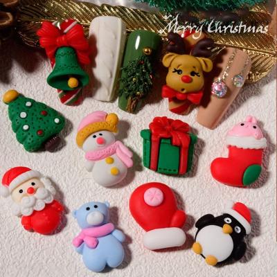 China Nail Art/Shoes/Phone/Bag/Clothes Decoration Cartoon Christmas Design 3D Nail Art Accessories Festivals Ornament Manicure Supply for sale