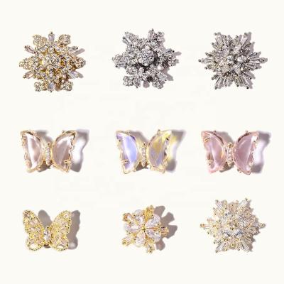 China Nail Art/Shoes/Accessory Luxury Rotating Art Jewelry Manicure Design Diamond Crystal Spin Nail 3D Butterfly Phone/Zircon Snowflake Bag/Clothes Decoration for sale