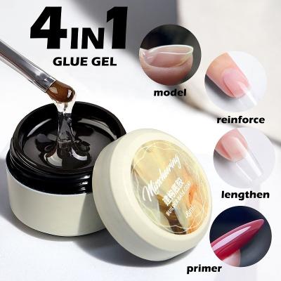 China Design/Stick Jewelry/UV Gel Nail Forming/Top Coat 4 in 1 Nail Gel Adhesives Stick Glue Jewelry Top Coat Forming Curved Super Sticky Nail Manicure Design Accessories for sale