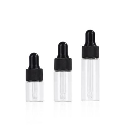 China High End Wholesale 10ml Plastic Clear Dropper Eco-friendly Round Bottle Dropper Bottles For Essential Oil for sale