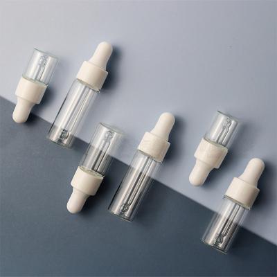 China 20ml Eco-friendly Essential Oil Bottle Empty Makeup Serum Dropper Bottles With Transparent Tamper Evident Dropper Cap for sale