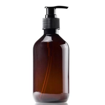 China BEAUTY PACKAGING 500Ml Private Label Brown Color PET Body Lotion Shampoo Plastic Bottles With Pump At Wholesale Price for sale