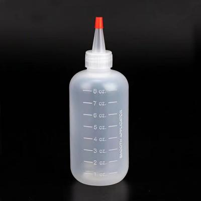 China Other 4Oz 6Oz 8Oz Mini Travel Size Clear Squeeze Sauce Bottles With Red Pointed Spout for sale