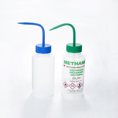 China 500ml PE Chemical Plastic Plastic Narrow Mouth Label Safety Squeeze Medical Wash Bottle For Lab Use for sale