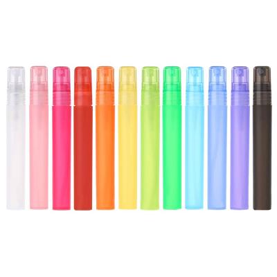 China BEAUTY PACKAGING Wholesale 10Ml PP Matte Pen Shaped Mini Pocket Perfume Sample Spray Bottle for sale