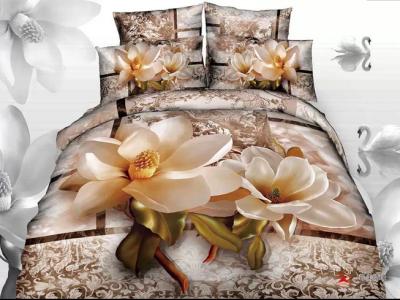 China Fashion 100% cotton material and duvet cover set type 3d printed bedding set for sale