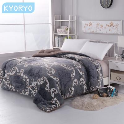 China New Super Soft Home Pattern Printed Flannel Double-face Comforter Velvet Blanket for sale