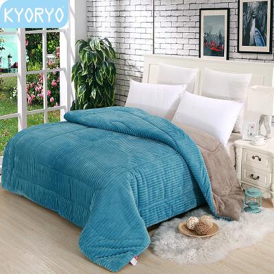 China Disposable Reversible Velvet Fabric Super Soft Fleece Weighted Blanket For Autumn And Winter for sale