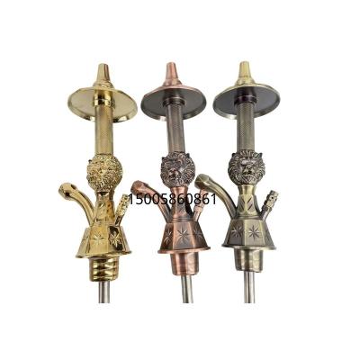 China 2023 Europe New Design Egypt Hookah Shisha Glass Luxury Zinc Alloy Shisha Egypt Lion Smoking Glass Shisha Hot Selling Factory for sale