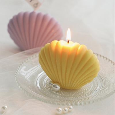 China Art Decor SYL Shell Cute Wax Aromatherapy Small Luxury Creative Sea Candles Scented Roman Wax Candle Religious for sale