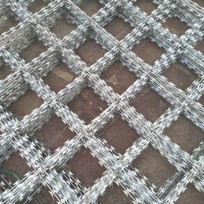 China Concrete Security Protection Fence Welded Razor Barbed Wire Mesh for sale