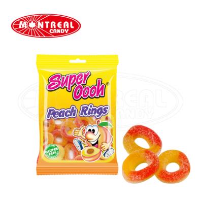 China Oh Natural Super Peach Rings Sour Sweet Candy for sale