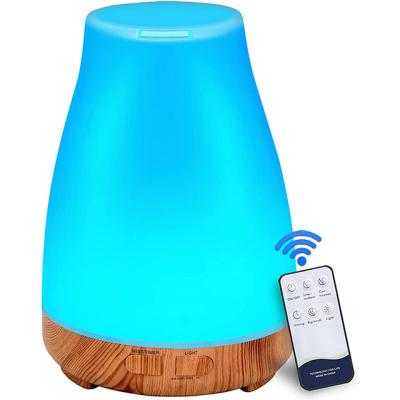 China Color changing the diffuser with remote control of oil fog essential oil from light 100ml 300ml of LED humidifier LEDs of aromatherapy of Fresh Ultrasonic Frozen manufacturer for sale