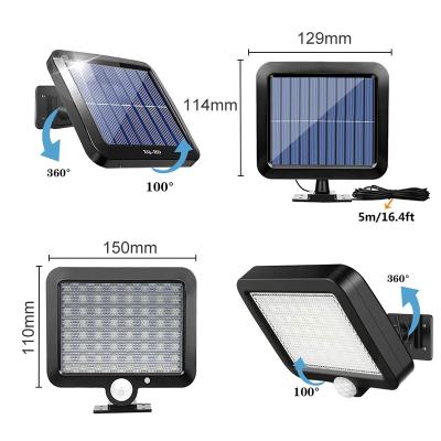 China Garden High Brightness Dusk to Dawn Outdoor 100 LED Solar Light Outdoor Wall Lamps with CE RoHS Solar Lights Outdoor Street for sale