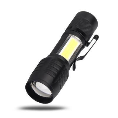 China Camper COB Flashlight Zoomable Mini USB XPE COB LED Torch Ultra Bright Portable Outdoor Climbing Rising Light Aluminum for sale