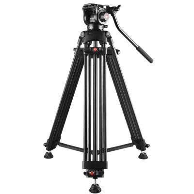 China Professional Heavy Duty Video Camera Camcorder Aluminum Alloy Tripod With Liquid Drag Head For DSLR/SLR Camera for sale