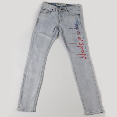 China Breathable Summer Stretch Mens Jeans Pants Hot Selling Middle-waisted Straight Denim for sale