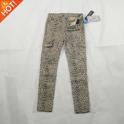 China Fashion Print Breathable Hot Selling Kid Clothes Cotton Kids Loose Leopard Girls Pants For Wholesale for sale