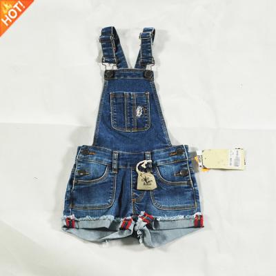 China Overall Kids Girl Jeans Breathable Summer New Lovely Design Casual Elastic Shorts OEM Service MIDDLE Light Support 1pc/pp Bag By Sea for sale