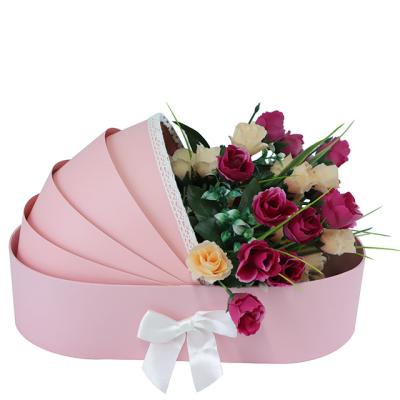 China Handmade Customized Pink Magnetic Folding Packaging Gift Box for sale