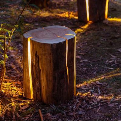 China Creative Wooden Garden Lawn Lamp | Outdoor Decoration Stump Lights for Villa, Garden, Park, Backyard and Landscape Lighting for sale